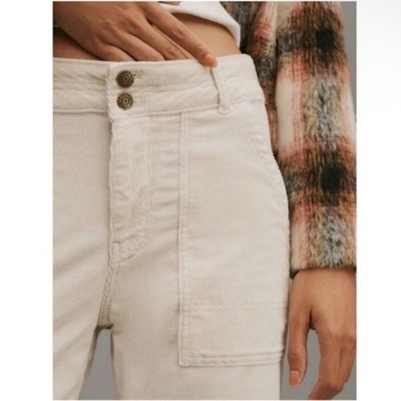 Anthropologie Pilcro Corduroy Utility Pants Square Pocket - Picture 4 of 10